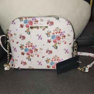 Steve Madden Floral Crossbody Bag - Pink and Gold